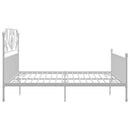 vidaXL fehér fém ágykeret 200 x 200 cm