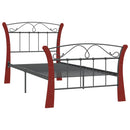 vidaXL fekete fém ágykeret 90 x 200 cm