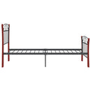 vidaXL fekete fém ágykeret 90 x 200 cm