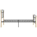 vidaXL fekete fém ágykeret 90 x 200 cm