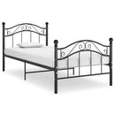 vidaXL fekete fém ágykeret 90 x 200 cm