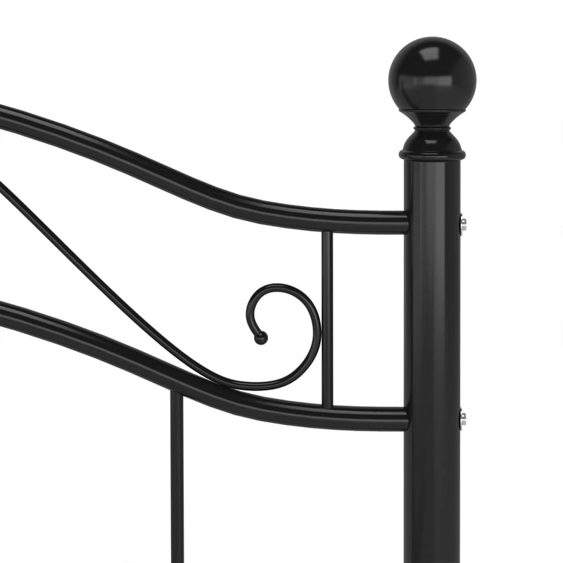 vidaXL fekete fém ágykeret 90 x 200 cm