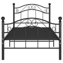 vidaXL fekete fém ágykeret 100 x 200 cm