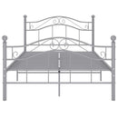 vidaXL szürke fém ágykeret 120 x 200 cm