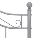 vidaXL szürke fém ágykeret 120 x 200 cm