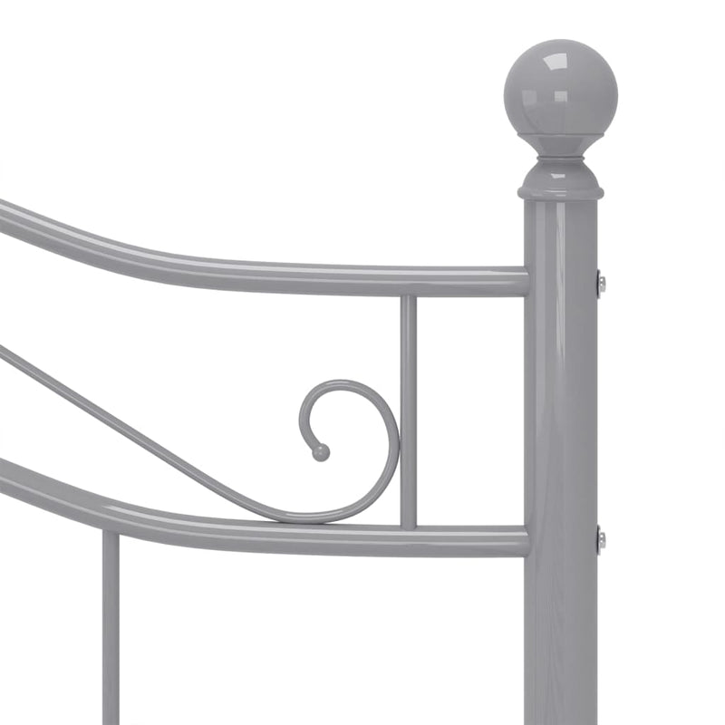 vidaXL szürke fém ágykeret 120 x 200 cm