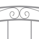 vidaXL szürke fém ágykeret 200 x 200 cm