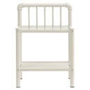 vidaXL 2 db fehér és átlátszó fém és üveg éjjeliszekrény