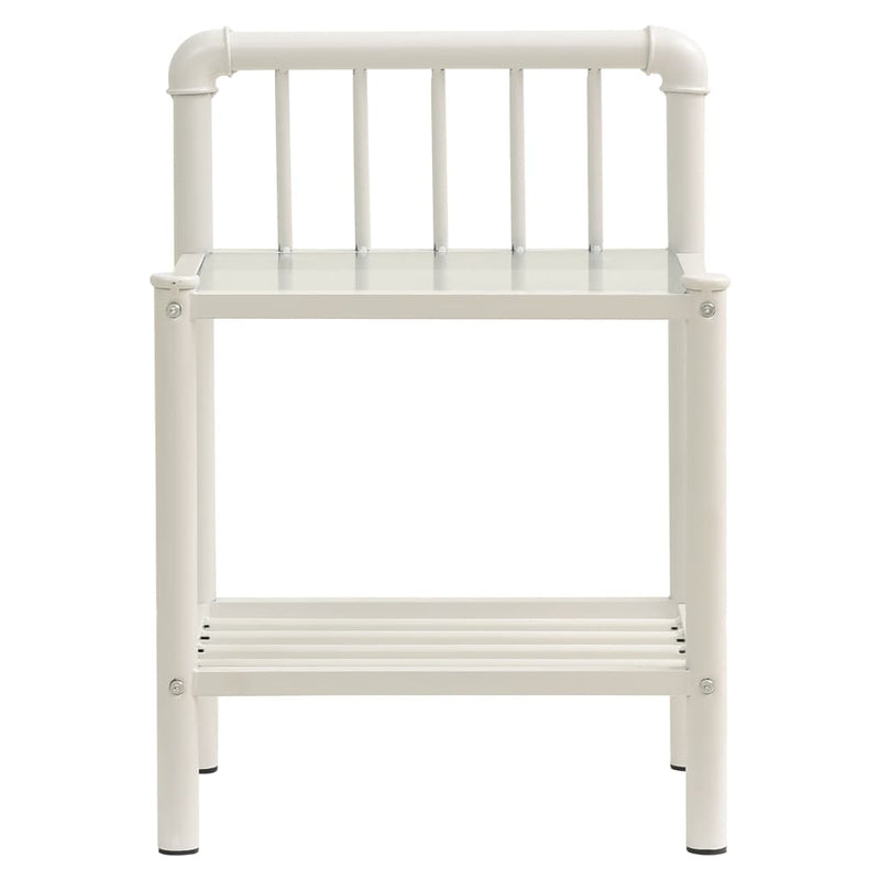 vidaXL 2 db fehér és átlátszó fém és üveg éjjeliszekrény