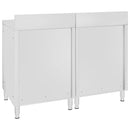 vidaXL rozsdamentes acél kereskedelmi munkapultszekrény 120x60x96 cm