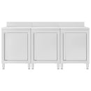 vidaXL rozsdamentes acél kereskedelmi munkapultszekrény 180x60x96 cm