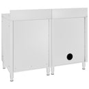 vidaXL rozsdamentes acél kereskedelmi konyhai mosogató 120 x 60 x 96 cm