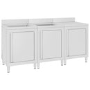 vidaXL rozsdamentes acél kereskedelmi konyhai mosogató 180 x 60 x 96 cm