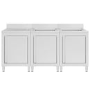 vidaXL rozsdamentes acél kereskedelmi konyhai mosogató 180 x 60 x 96 cm