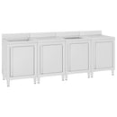 vidaXL rozsdamentes acél kereskedelmi konyhai mosogató 240 x 60 x 96 cm