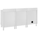 vidaXL rozsdamentes acél kereskedelmi konyhai mosogató 180 x 60 x 96 cm