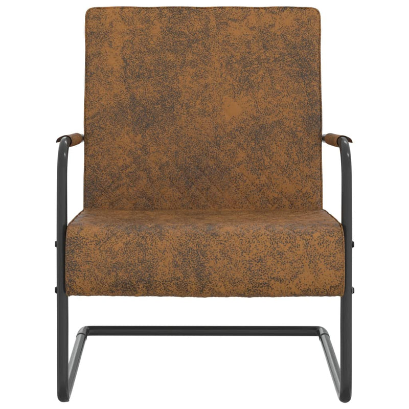 vidaXL barna konzolos szövet szék