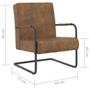 vidaXL barna konzolos szövet szék