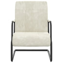 vidaXL krémfehér bársony szánkótalpas szék