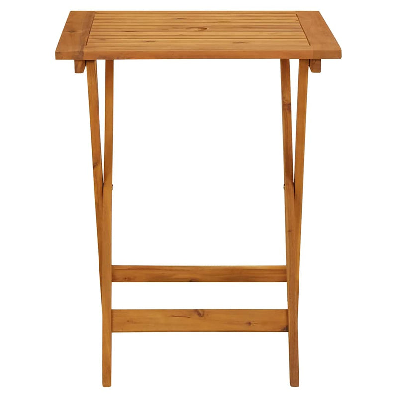 vidaXL összecsukható tömör akácfa kerti asztal 60 x 60 x 75 cm