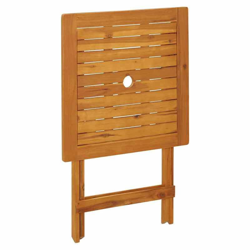 vidaXL összecsukható tömör akácfa kerti asztal 60 x 60 x 75 cm