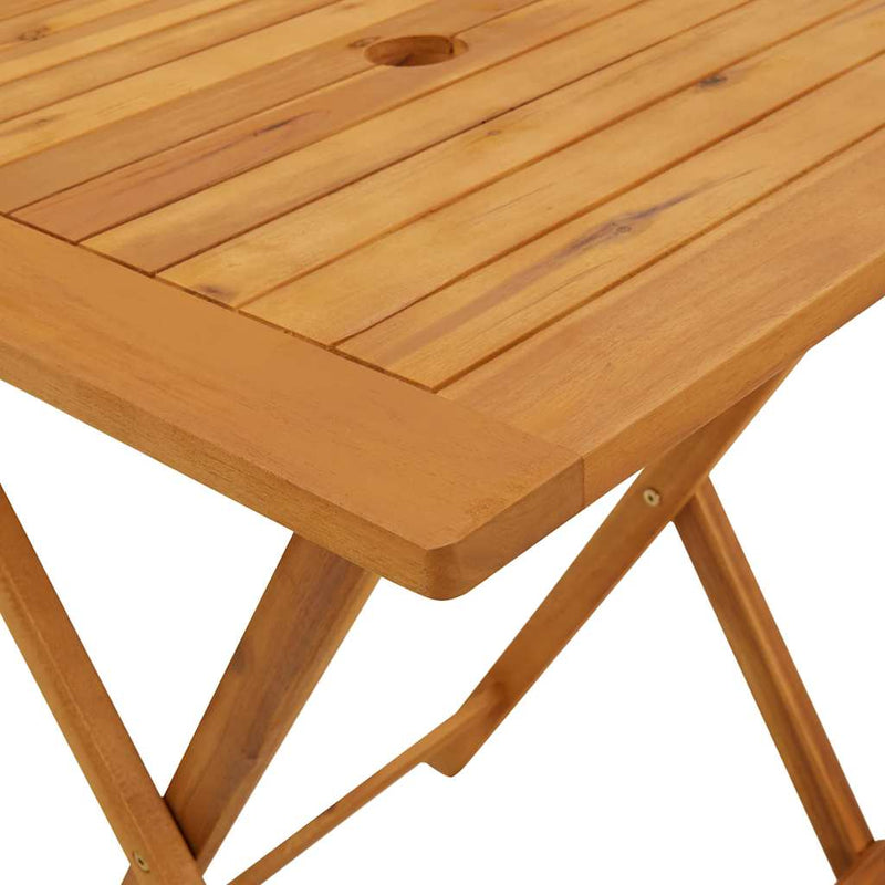 vidaXL összecsukható tömör akácfa kerti asztal 60 x 60 x 75 cm