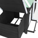 vidaXL szürke tömör fenyőfa tyúkól tojóládával 190 x 72 x 102 cm