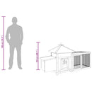 vidaXL mokkaszínű tömör fenyőfa tyúkól tojóládával 190 x 72 x 102 cm