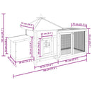 vidaXL piros tömör fenyőfa tyúkól tojóládával 190 x 72 x 102 cm