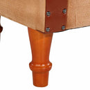 vidaXL barna valódi bőr és tömör mangófa kagylófotel