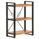 vidaXL 3 szintes tömör akácfa könyvespolc 60 x 30 x 80 cm