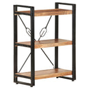 vidaXL 3 szintes tömör akácfa könyvespolc 60 x 30 x 80 cm