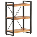vidaXL 3 szintes tömör akácfa könyvespolc 60 x 30 x 80 cm
