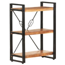 vidaXL 3 szintes tömör akácfa könyvespolc 60 x 30 x 80 cm