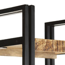 vidaXL 5 szintes tömör mangófa könyvespolc 40 x 30 x 180 cm