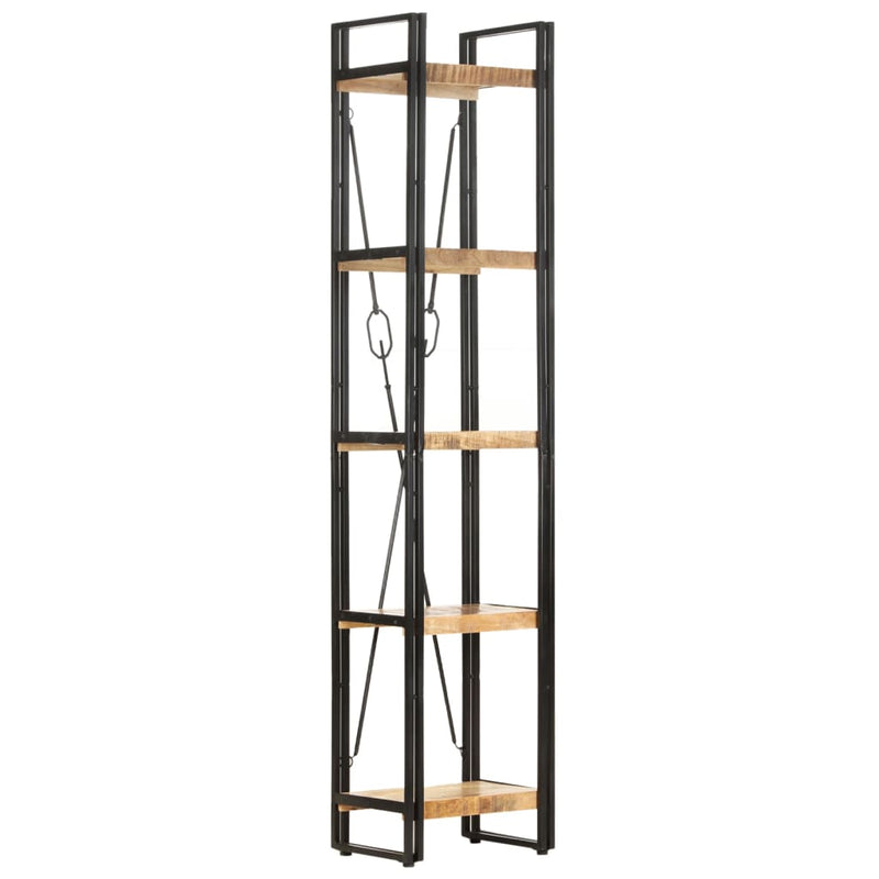 vidaXL 5 szintes tömör mangófa könyvespolc 40 x 30 x 180 cm