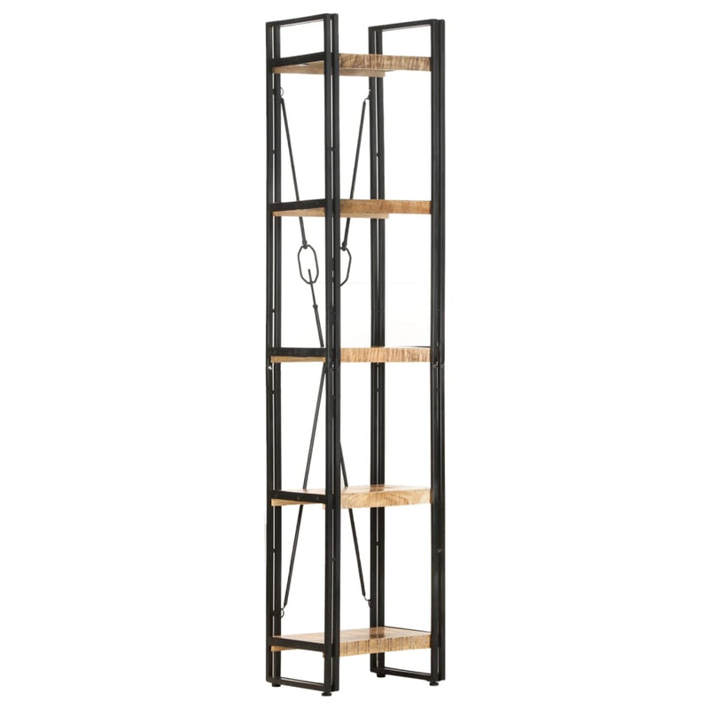 vidaXL 5 szintes tömör mangófa könyvespolc 40 x 30 x 180 cm