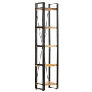 vidaXL 5 szintes tömör mangófa könyvespolc 40 x 30 x 180 cm