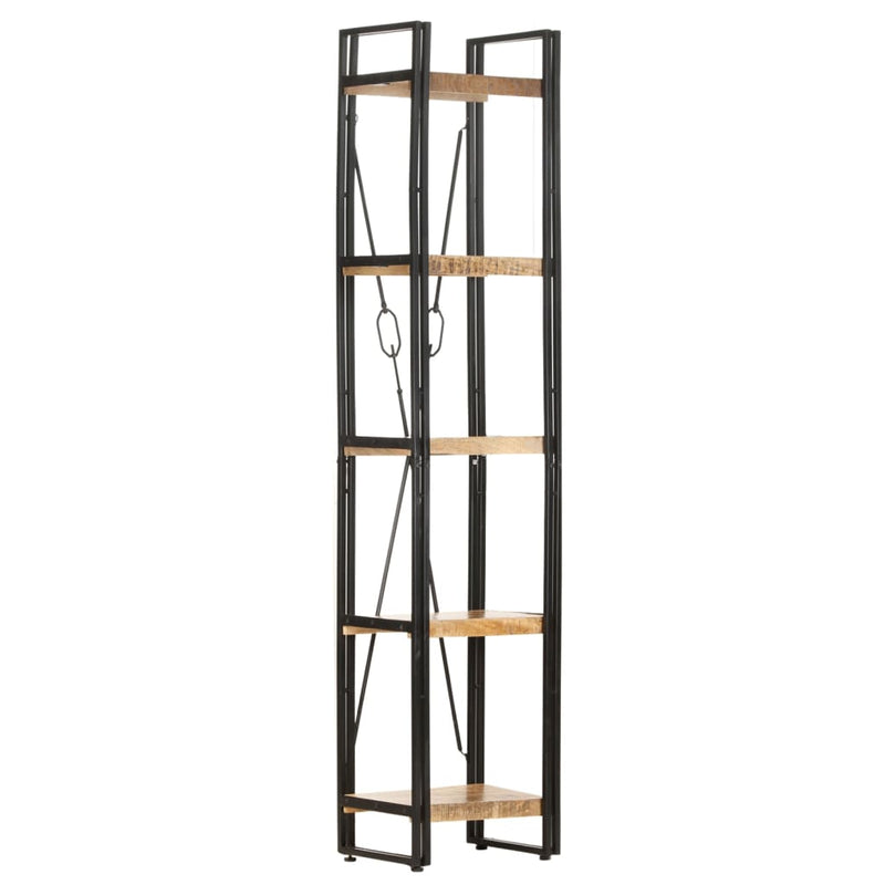 vidaXL 5 szintes tömör mangófa könyvespolc 40 x 30 x 180 cm