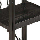 vidaXL 3 szintes fekete tömör mangófa könyvespolc 40 x 30 x 80 cm