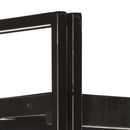 vidaXL 3 szintes fekete tömör mangófa könyvespolc 60 x 30 x 80 cm