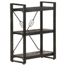 vidaXL 3 szintes fekete tömör mangófa könyvespolc 60 x 30 x 80 cm