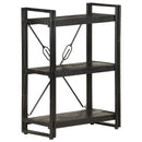 vidaXL 3 szintes fekete tömör mangófa könyvespolc 60 x 30 x 80 cm
