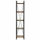 vidaXL 5 szintes tömör újrahasznosított fa könyvespolc 40x30x180 cm