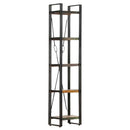vidaXL 5 szintes tömör újrahasznosított fa könyvespolc 40x30x180 cm