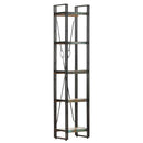 vidaXL 5 szintes tömör újrahasznosított fa könyvespolc 40x30x180 cm