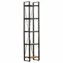 vidaXL 5 szintes tömör újrahasznosított fa könyvespolc 40x30x180 cm