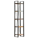 vidaXL 5 szintes tömör újrahasznosított fa könyvespolc 40x30x180 cm