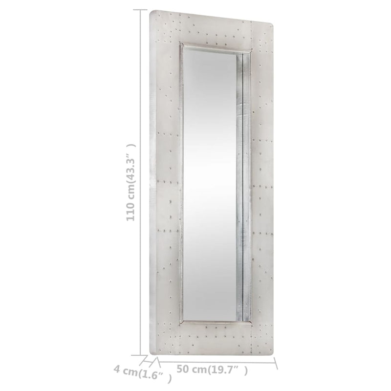 vidaXL fém repülős tükör 110 x 50 cm