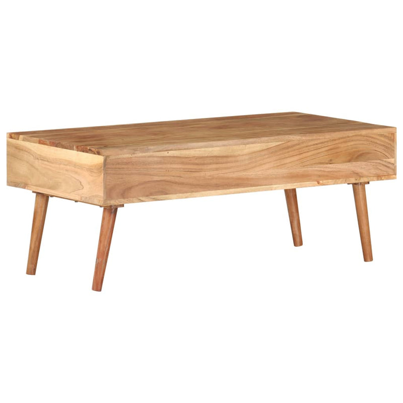 vidaXL tömör akácfa dohányzóasztal 100 x 50 x 39 cm